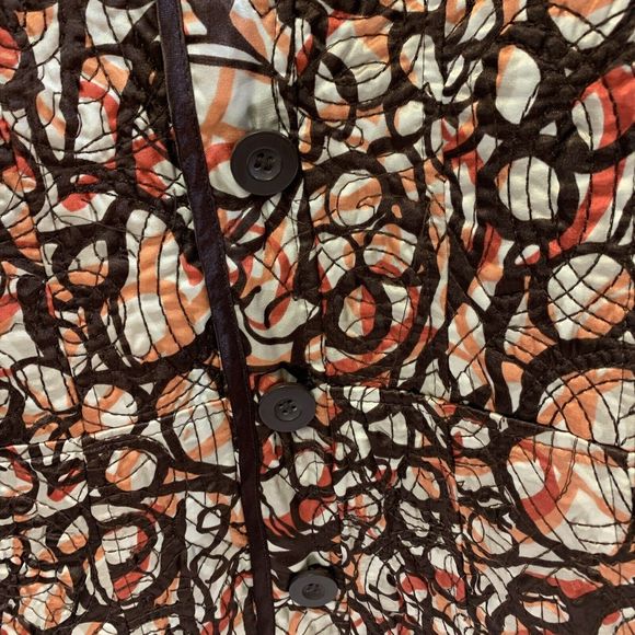 Kaktus Quilted Brown, Orange, Lightweight 2 in 1 Quilted Jacket Size M MSRP $80 - Picture 4 of 16